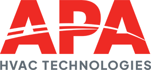 APA HVAC Technologies logo in red