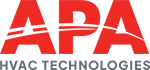 APA HVAC Technologies logo in red